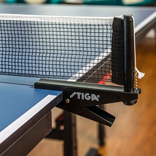 STIGA Premium Clipper Regulation Table Tennis Net and Post Sets - Easy Set Up and Spring Activated Clip ping Pong net Set