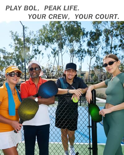 8-Pack Pickleball Paddles Set - Wooden Rackets with Fiberglass Surface & Polypropylene Honeycomb Core, Includes 2 Portable Carry Bags for Indoor/Outdoor Play