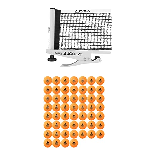 JOOLA Snapper Professional Table Tennis Net and Post Set + JOOLA Training 3 Star Table Tennis Balls