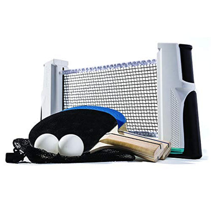 Franklin Sports Table Tennis to Go Portable Ping Pong Set - Table Top Ping Pong Net + (2) Paddles - Ping Pong Balls Included - 2 Players | Portable, Table Top, Ping Pong Net, (2) Paddles - color: White