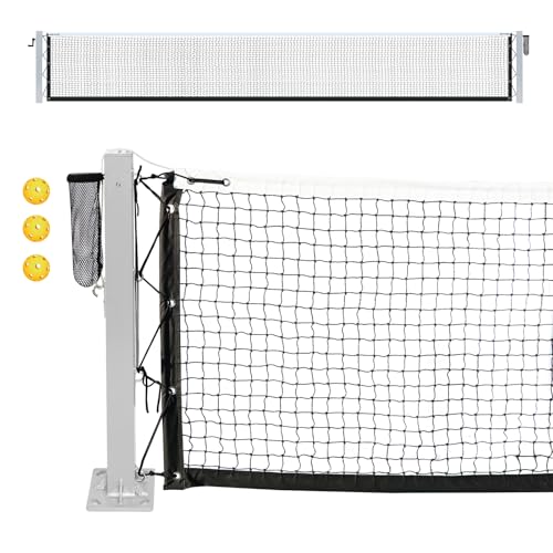 Aluminum Pickleball Net System,Constructed of Rust Proof Aluminum Frame,Regulation Size 22 FT - size: Surface Mount
