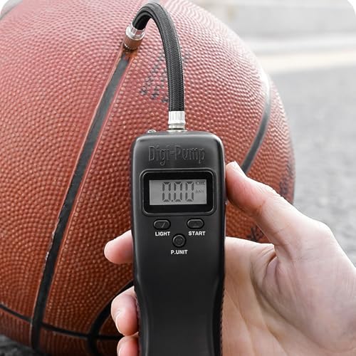 banapoy Electric Ball Pump, LCD Display Sports Ball Air Pump, 15 PSI Portable Fast Inflation with Smart Auto Stop, for Basketball, Soccer, Football and Volleyball