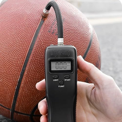 banapoy Electric Ball Pump, LCD Display Sports Ball Air Pump, 15 PSI Portable Fast Inflation with Smart Auto Stop, for Basketball, Soccer, Football and Volleyball