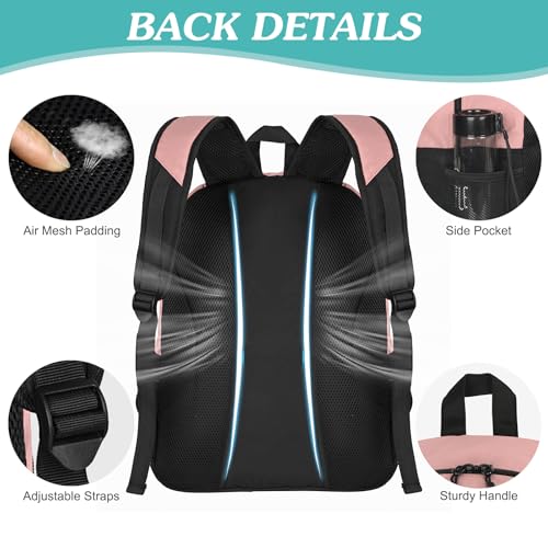 WOLT Soccer Backpack Soccer Bag with Ball Holder & Shoes Compartment, Sport Equipment Bags For Football, Basketball, Volleyball, Gym - color: LightPink