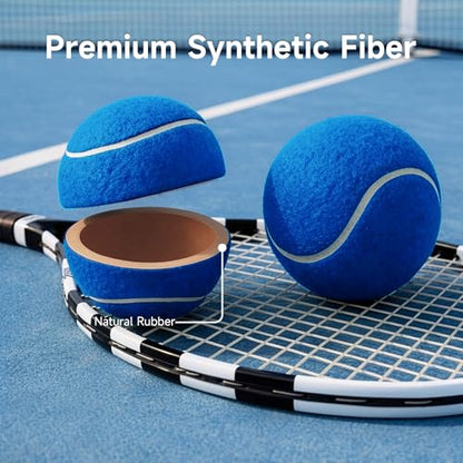 Tennis Balls, 4 Pack Training Tennis Balls – Practice Balls for Beginners & Playing Balls for Dogs - color: Navy