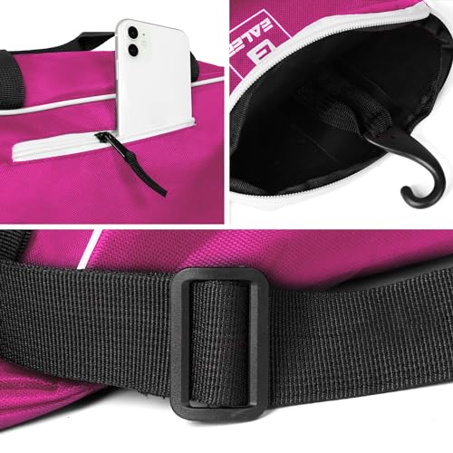 EALER Baseball Bat Tote Bag & T-ball, Softball Equipment Bag - Gear for Kids, Youth, and Adults Holds Bat, Helmet, Glove, Cleats, Shoes and More - color: Rose Red