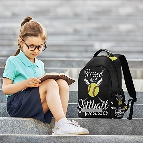 Baseball Backpack Softball Sport Laptop Travel Bag Lightweight Daypack School Bookbags for Women Men Kids Teens - color: Baseball