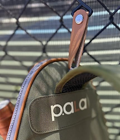 P.ala Multi-Sport Crossbody Padel Bag – Fits 2 Padel Rackets, Lightweight 2.07 lb, Fence Hook, 13” Device Sleeve, Compact Racket Bag for Padel, Tennis & Pickleball