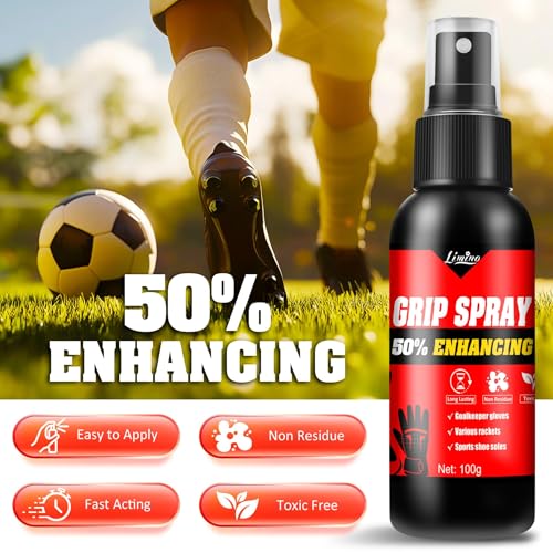 Grip Spray - Basketball Shoes Soles Traction Enhancer, Multipurpose Anti-Slip Spray for Basketball, Football, Baseball, Golf, Various Rackets, Pole Dancing - Stop Sweat, Non-Stick, Boost Control