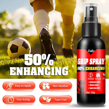 Grip Spray - Basketball Shoes Soles Traction Enhancer, Multipurpose Anti-Slip Spray for Basketball, Football, Baseball, Golf, Various Rackets, Pole Dancing - Stop Sweat, Non-Stick, Boost Control