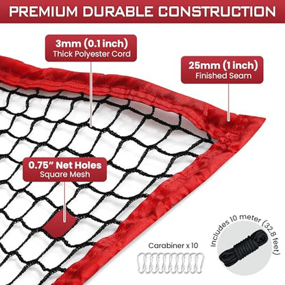 Golf Netting, 10ft, 15ft, 20ft Sports Netting - Heavy Duty High Impact Multi-Sport Practice Net for Golf, Baseball, Soccer, Hockey, Lacrosse, Backyard Driving & Training Barrier - style: 10ft x10ft