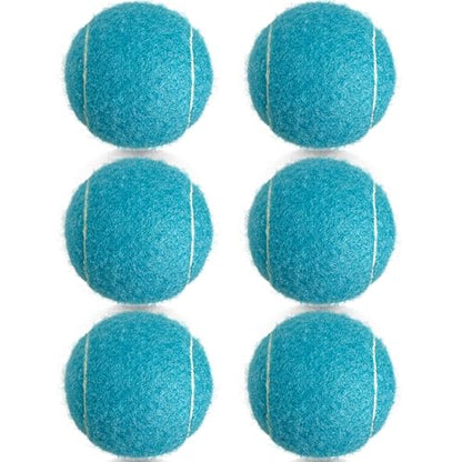 6 Pack Practice Tennis Balls - Long Lasting for Tennis Beginners, Tennis Training Balls, Dog Fetch Toys - color: Blue