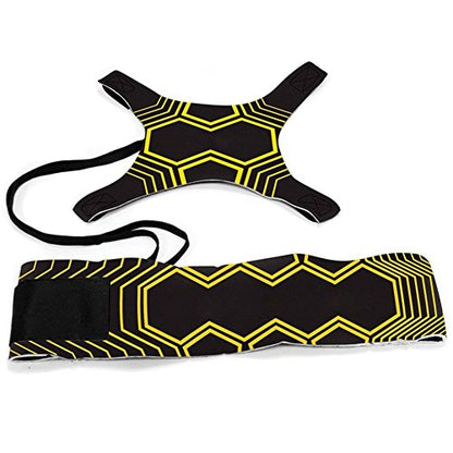 Football Kick Trainer Soccer Training Aids Hands Free Throw Sole Practice Equipment with Adjustable Belt Elastic Rope Fits Ball 3, 4,and 5