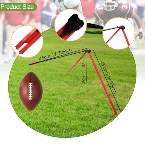 Yiju Football Kicking Tee Football Holder Adjustable Portable Metal Kicking Stand Rugby Training Support for Beginner Kids Adults