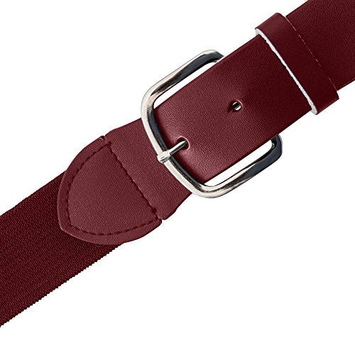 Champion Sports Baseball & Softball Belt – Stretch Fit Uniform Belt for Youth & Adult Players, Multiple Colors - color: Cardinal Red, size: Youth (18-32 Inches)
