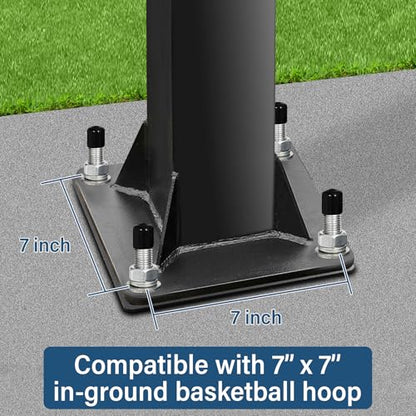 Basketball Hoop Anchor Kit 7” or 9", Universal Fit Ground Anchor Kit, Basketball Mounting Kit for Easy Relocation and Compatible with All Basketball Goals