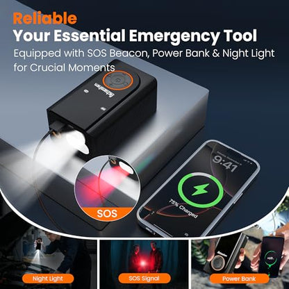 L9 Pro Tire Inflator Portable Air Compressor, 150PSI Cordless Bike Pump, Electric Air Pump with Digital Pressure Gauge, LED Light, Auto Shut-Off, for Motorcycle, Bicycle, Car, Ball