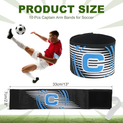 PATIKIL Soccer Captain Armband, Captain Arm Bands for Soccer Elastic Captain C Arm Band Sports Captain Armbands for Youth Adult Football Team Training