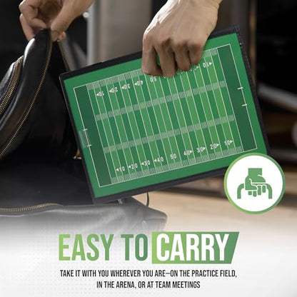 ZPU Dry Erase Coaching Board, Magnetic Coaches Clipboards, Portable Foldable Tactics Board with Dry Erase Marker Pen and Magnets – Basketball, Football, Soccer, Hockey
