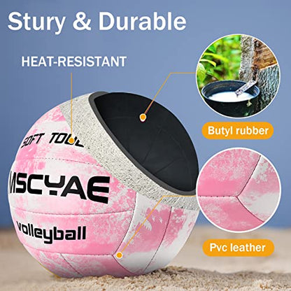 Volleyball Official Size 5,Soft Touch Volleyballs for Kids Youth Adults, Indoor Outdoor Volleyball for Beginners Backyard Park Beach Play Ball Games(Best Gift)