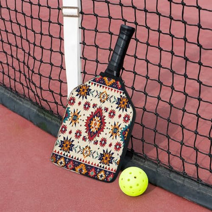 Pickleball Paddle Cover with Pockets and Handle Strap, Racket Sleeve and Ball Holder Organizer, 1 Pcs - color: silver