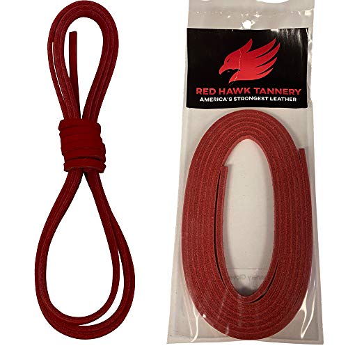 Glove Lace 3/16”x72” Baseball Glove Lace Pack - Glove Relacing - color: Red