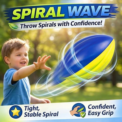Liberty Imports 8.5" Foam Spiral Football PU Coated High Density Soft Balls, Set of 3, for Kids Sports Training Practice Indoor Outdoor Play
