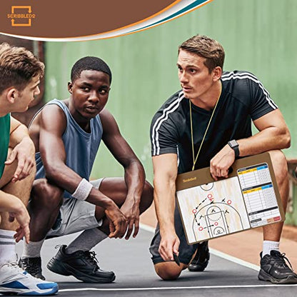 Basketball Dry Erase Board for Coaches 15x10.5 Double Sided Whiteboard Coaching Board Equipment Includes 2 White Board Markers for the Basketball Accessories the Perfect Coach Gifts