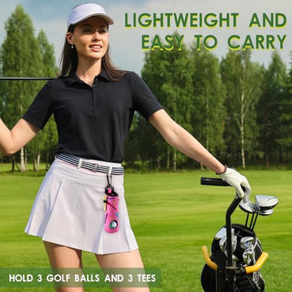 WILLBOND 24 Pcs Golf Ball Carry Bag Tee Holder for Neoprene Pouch Portable with Hook Accessories for Men Women - style: Stylish