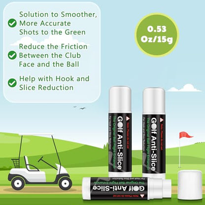 Halloscume 4 Pcs Golf Anti-Slice Anti-Slick Stick Compound for Clubs Boosts Distance and Increases Accuracy Gift for Golfer Supply - style: Classic Style