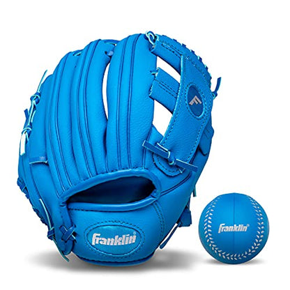 Franklin Sports Kids Baseball Gloves - RTP Youth Teeball Glove + Ball Set - Boys + Girls Teeball Mitt - Kids + Toddlers - 9.5"