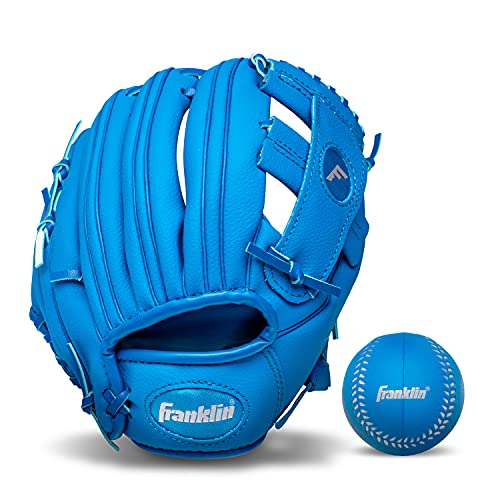 Franklin Sports Kids Baseball Gloves - RTP Youth Teeball Glove + Ball Set - Boys + Girls Teeball Mitt - Kids + Toddlers - 9.5"