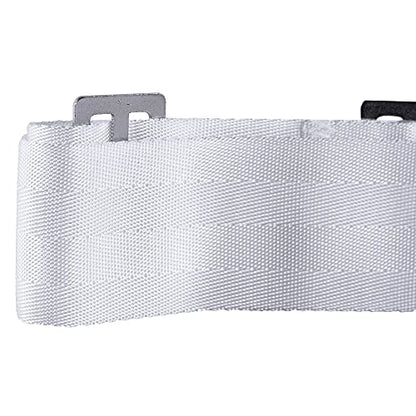 Cannon Sports Premium Tennis Net Center Strap Anchor with Clip - Adjustable Height Heavy Duty White Polyester Webbing with Metal Buckle & Snap Clip - Quick Attachment for Court Use