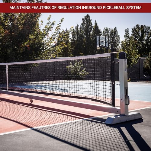 Dominator PRO MAX Portable Pickleball Net - Heavy Duty Portable Regulation Pickleball Net - USAPA Compliant Net - Indoor/Outdoor Aluminum Rust Proof Frame w/Adjustable Net Tension & Locking Wheels
