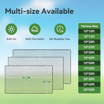 Golf Nets Practice，Sports Nets for Backyard Driving Real Golf Balls10ft to 60ft, Ball Stop Netting for Garage Swing Training, Indoor Outdoor Nylon Heavy Duty Soccer, Basketball, Pickleball Accessories - size: 10ft×50ft