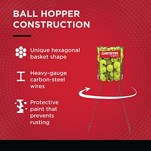 Gamma Sports BallHopper, Brute 325, Hoppette 50, Hi Rise 75, & Pro 90, Tennis Ball Hoppers & Carts, Easy Pick Up, Carrying & Storage, Durable, Pickleball, Padel