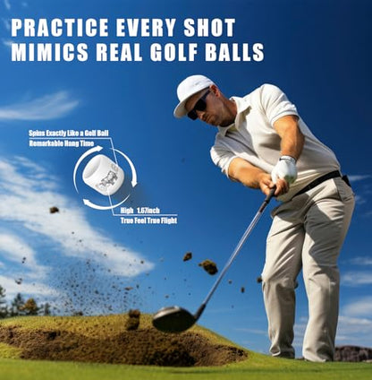 Practice Golf Balls 12 Pack,Realistic Feel and Limited Flight Golf Practice Balls,Practice Golf Balls for Backyard,Swing Training,Training Golf Balls Indoor or Outdoor Use