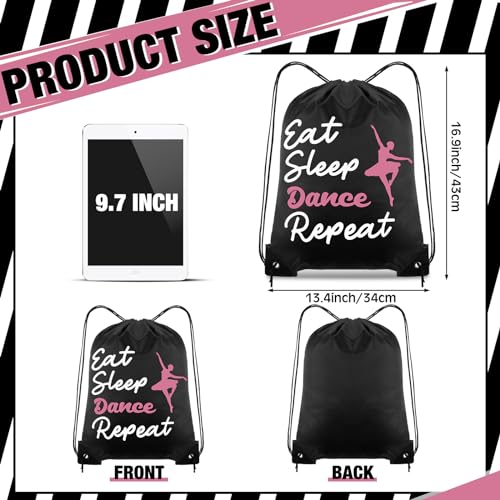 Windyun 16 Pcs Ball Drawstring Backpack Bulk Lightweight Draw String Bags Cinch Bags Drawstring Cinch Sack Tote(Dance) - style: Dance