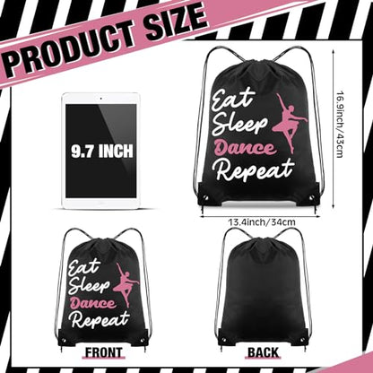 Windyun 16 Pcs Ball Drawstring Backpack Bulk Lightweight Draw String Bags Cinch Bags Drawstring Cinch Sack Tote(Dance) - style: Dance