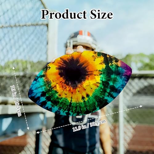 American Football, Official Size 11.9 x 7.3 Inch, Premium Composite Leather High-Grip Ball with Pro-Style Lacing, Unique Prints for Training, Games & Gifts - color: Rainbow Abstract