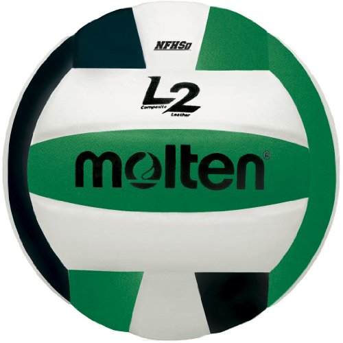 Molten L2 Volleyball, NFHS Approved - color: Green/Black/White
