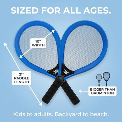 Whackminton Outdoor Game Set - No Net Required! - Fun Racket Game for All Ages - Perfect Outdoor Sport for Park, Backyard, Lawn, Beach, Camping
