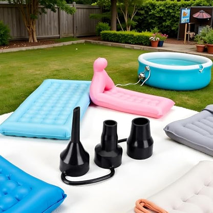 Air Pump Replacement Nozzles: Plastic Nozzles for Inflatables, 3 Sizes for Air Beds/Mattresses, Durable and Practical