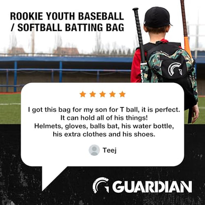 Guardian Baseball Backpack for Youth, Softball Bag for Girls, Durable Bat Bags Baseball Youth Boys and Girls, TBall Bag – Includes Hook to Hang on Fence - color: Pastel Multi