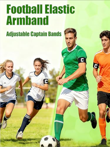 Captain's Armband Soccer Football Rugby Captain Armbands for Youth and Adult,Anti-Drop Design - Pack of 6 - color: 6 Black