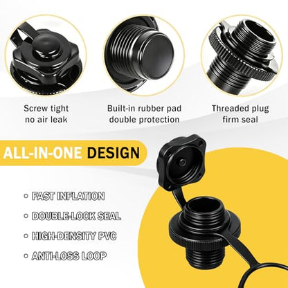 Boston Valve 2 Pack for Inflatables, Replacement for Rafts and Tubes 22 23 24mm - size: 22mm