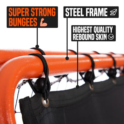 Flick Urban Dual Speed Rebounder – Double-Sided Soccer Rebounder with 6 Adjustable Angles – Soccer Training Equipment for Passing & Control – Suitable for Soccer, Volleyball & Baseball