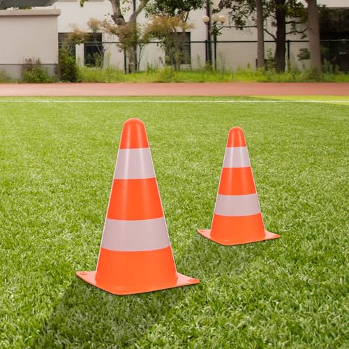 DOITOOL 9-inch Football Training Marker Cones 2pcs Orange Soccer Agility Mini Traffic Roadblock Buckets for Outdoor Practice and Coaching