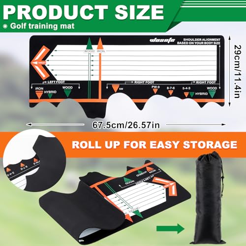 WinnerWhy Golf Training Mat Practice Swing Mat Practice Equipment for Beginner Posture Assistance Entry Level Golf Stance Corrector Indoor Outdoor