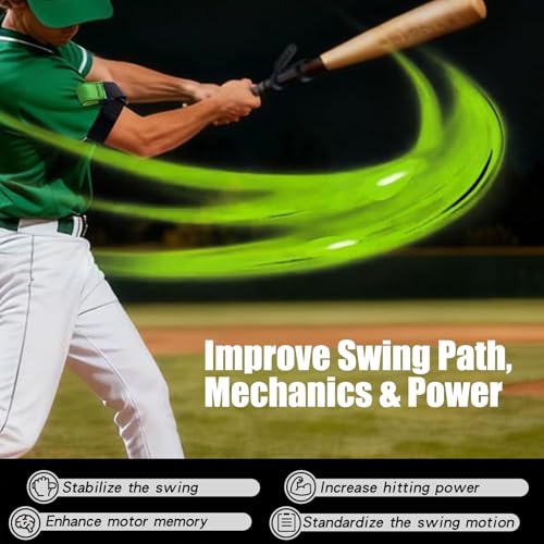 Baseball/Softball Hitting Trainer – Swing Trainer Aid for Batting & Hitting Practice – Baseball Training Equipment to Improve Bat Speed, Swing Mechanics, & Timing – for Ages 9 and Up